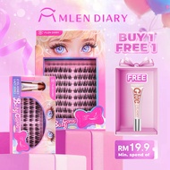 MLEN Diary Baby Comic False Eyelashes Natural Manga Look Lightweight Reusable Lash Set with Glue