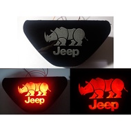 F1 LED BRAKE LIGHT ACRYLIC COVER LASER ENGRAVING JEEP LOGO