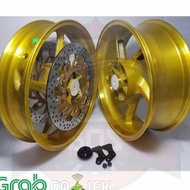 Delkevic Double Disc Rims Ninja 250 fi, Z250, Ninja 250 Carburetor 5 Spokes R1 Wide Tread 350-550 !!