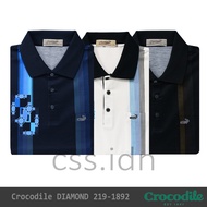 Men's Crocodile Diamond Collar T-Shirt 219-1892 Crocodile Shirt Men Original