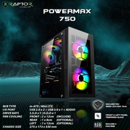CASING PC Gaming POWER UP Power Max CP-750 Free 2 Fan RGB Black with PSU 500W