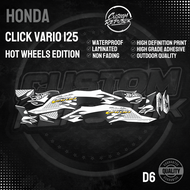 Honda Click 125 Vario V3 2023 Hot Wheels Decals Set