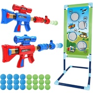 SpringFlower Shooting Game Toy for 5 6 7 8 9 10+ Years Olds Boys,2pk Foam Ball Popper Air Toy Guns w