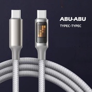 Kabel Pengisian Cepat PD 240W Tipe-C Lightning Micro USB untuk iPhone Huawei Xiaomi Android Portabel