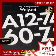 House Number Plate / Nombor Rumah / (White) Acrylic Word Alphabet Abjad Home Hotel Number Sign Moder