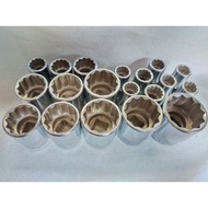 Kokon-Japan/ Kennedy-England Heavy Duty Chrome 12 Point /Socket Box[ 11mm-33mm ] 12PT Box Socket(Cle