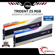 G.SKILL TRIDENT Z5 RGB | SILVER | 6000MHZ | 32GB ( 16GB X 2 ) | CL30 - 40 - 40 - 96 1.35V | INTEL XM