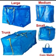Beg plastik biru Ikea Original Knolig bratby Trunk laundry bag serbaguna