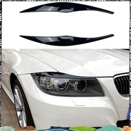 Super Car Glossy Black Headlights Eyebrows Eyelids Cover Eyelash Head Light Stickers for 3 Series E9