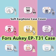 READY STOCK For Aukey EP-T31 Case Transparent Cartoon Star Rabbit  for Aukey EP-T31 Casing Soft Earp