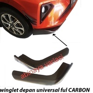 Winglet Bemper Depan Full Carbon Mobil SIGRA/CALYA Lips Depan