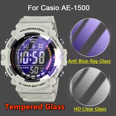 Screen Protector For Casio AE-1500 Smart Watch 2.5D Ultra Slim Clear / Anti Blue-Ray 9H Tough Temper