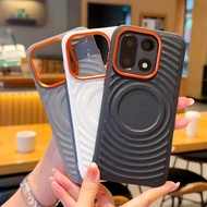 Water Ripple Pattern Built-in Magnetic Red Heightened Lens Ring Case For OnePlus 15 13s 13t 13R 13 O