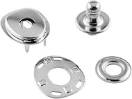 LQ Industrial 4 Sets 22.5x22.5mm Socket Plate Metal Tent Buckle Handcrafted Leather Goods Hardware F