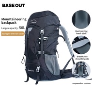 BASE OUT 50L กลางแจ้งความจุขนาดใหญ่เดินป่าคู่กระเป๋าเป้สะพายหลังกันน้ำ