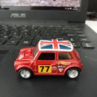 RARE Morris Mini 77 Red Metal Body Chassis Rivet Rubber Tires Base Besi Ban Karet Utuh Hw Hot Wheels