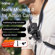 Llano Magnetic Neck Mount Holder With Adjustable Chest Strap Compatible With Gopro, DJ Osmo Action 5