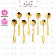 AVELINE Tea Coffee Set Tea Spoon Luxury Classy / Flower Spoon Tea Spoon Coffee Tea Spoon Coffee Spoo