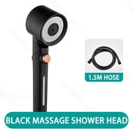 Bathroom Water Saving Shower Head 3 Modes Adjustable High Pressure Shower One-Button Water Stop Handheld Shower Head