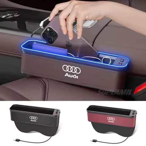 Audi A3 A4 A5 A6 A7 A8 RS3 RS4 RS5 RS6 S3 S4 S5 S6 Q3 Q5 Q7 Q8 Car Seat Gap Slot Crevice Storage Box