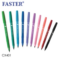 FASTER ปากกาเอ็กซ์ตร้า ไฟน์ ปากกาสี ปากกา หัว 0.28 รุ่น cx401 มีทุกสี