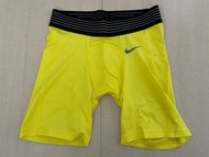nike pro nikepro training hypercool 系列男裝黃色訓練運動緊身短褲/打底內褲