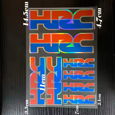 Laser HRC Honda Racing Motorcycle Stickers Helmet Racing Decal Red Kit For Honda Cbr250r Xrv750 Cbr6