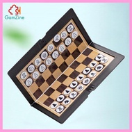 [lzdxwcke2] Foldable Mini Chess Set Portable Wallet Pocket Chess for Camping