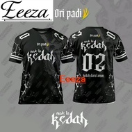 Eeeza TSHIRT ORI PADI BLACK EDITION TSHIRT NEGERI KEDAH 2024 Jersey Baju Tshirt Lelaki Lengan Pendek Retro Collar Sublimation Jersi Viral Tiktok Unisex Streetwear [Free Custom]