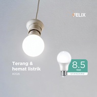 [2PCS] FELIX STANDARD LED 8.5W White Save 85% E27 Light Bulb Equivalent to 81W 1 Year Warranty
