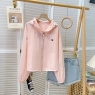 K03-เสื้อคุมผ้าร่ม กันลมแดด  แขนขาวมีฮู้ด  เสื้อใส่เล่นสงการ์น