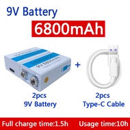 9V battery 6800mAh li-ion Rechargeable battery USB Battery 9V lithium battery Shipment within 24 hou