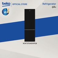 BEKO RCNT375I40VHFGB ตู้เย็น 2 ประตู 12.6 คิว Inverter (สีกระจกดำ)