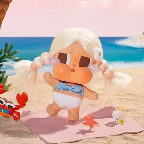 POP MART CRYBABY Vacation Mode On Series Vinyl Mystery Box Genuine Blind Box Guess Toys Bag Ornament