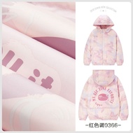 XYSenma down Jacket Women's White Duck down Full Printed Hooded Winter New Loose Macaron Cute Style Thick Puffer Jacket
