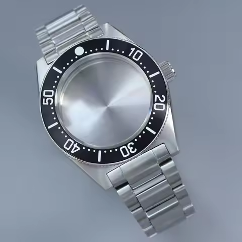 Silver 40mm Men's Watch Case Strap Stainless Steel Parts Sapphire Crystal For Mod SPB149J1 NH35 NH36