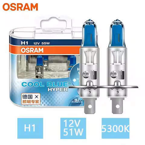 Original OSRAM H1 Halogen Headlight Bulbs 62150CBH,12V 55W 5300K Cool Blue Hyper White Car Headlamp 