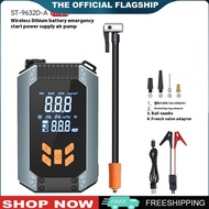 【New Arrival】 Portable Air Compressor with Jump Starter Cordless Air Pump Car Battery Jump Starter f