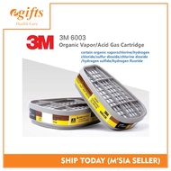 3M 6003 Organic Vapor/ Acid Gas Cartridge Mask Filter (2pcs / Pack)