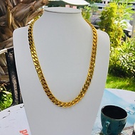 Combo Dây Chuyền Nam Nữ Mạ Vàng 24k, Kiểu Xích Lặc, Dài 50cm, Mạnh Mẽ, Cá Tính, … kèm túi Nhung đựng