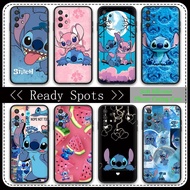 TPU Cover for Samsung Galaxy A06 A16 S24 Fe S24Plus S24Ultra EV75 Lilo & Stitch Black Soft Case