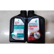 PETRONAS Sprinta F100 SAE40 Minyak Engine Hitam Moto SAE40 F100 Sprinta 4T