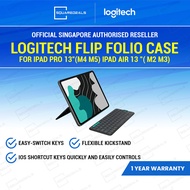 Logitech Flip Folio Keyboard Case for ipad Pro 13 inch (M4 M5) ipad Air 13 Inch ( M2 M3) Graphite
