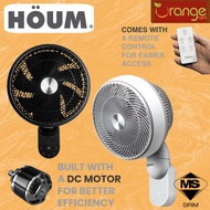 (SIRIM) HOUM C12W DC Motor Wall Circulator Fan 12" 8 Speed Remote Control Wall Fan Kipas Dinding
