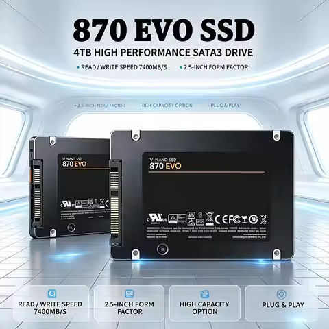 4TB Solid State Disk SSD 870 EVO 500GB 1TB 2TB Internal HDD Hard Drive Sata3 2.5 Inch For Laptop Mic