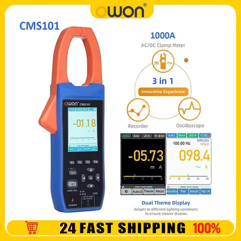 OWON CMS101 Three In One 1000A AC/DC Clamp Teter+Digital Oscilloscope Bluetooth Recorder Function NC