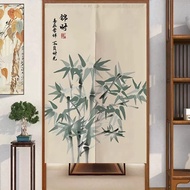 Magnet 120CM Modern Chinese style flowers kitchen divider  100CM big door curtain with rod 85 75 landscape bedroom 180 150CM long partition Living room divider half curtain doorway Japanese style short animal door curtain
