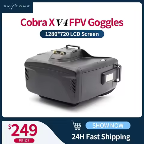 SKYZONE Cobra X V4 Head Tracker 1280x720 5.8G 48CH Steadyview RapidMix Receiver DVR FPV Goggles HDMI