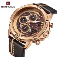 NAVIFORCE NAVIFORCE 9110 Men's Fashion Sports Watch Genuine Leather Large Dial Quartz Watch Foreign 