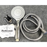 5-MODE Booster Shower Handle Set with Stainless Steel Shower Rope